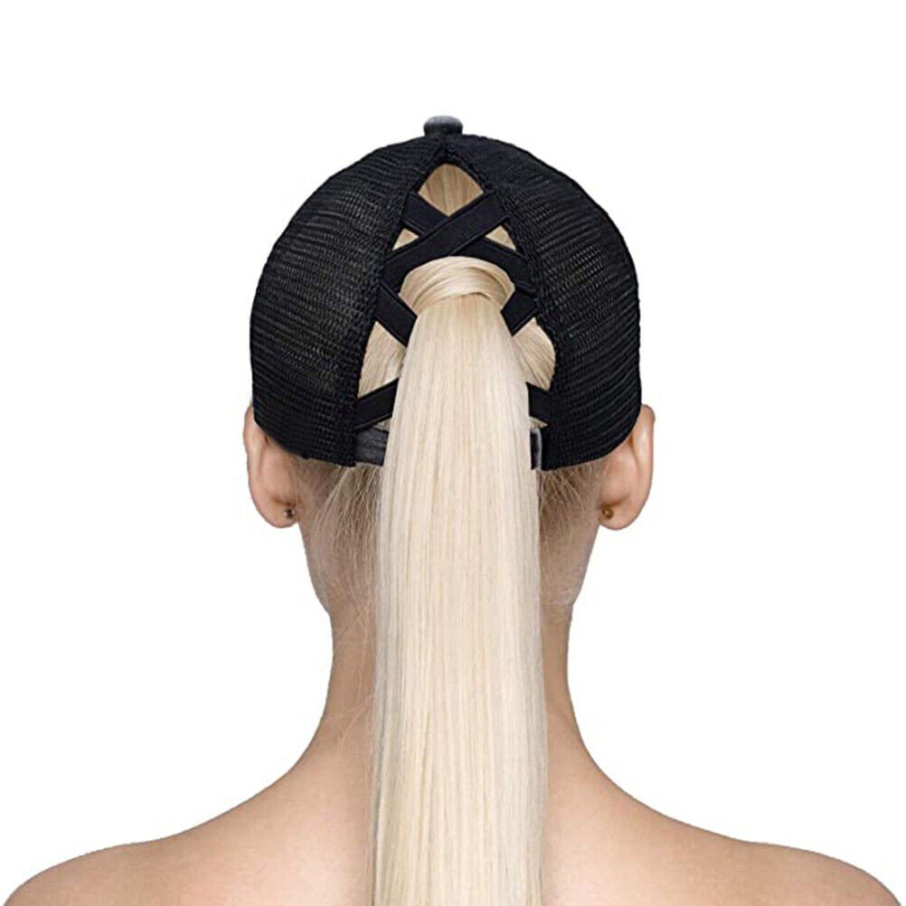 Ponytail Messy Bun Baseball Cap Criss Cross Hat Fashionable Womens Baseball Cap
