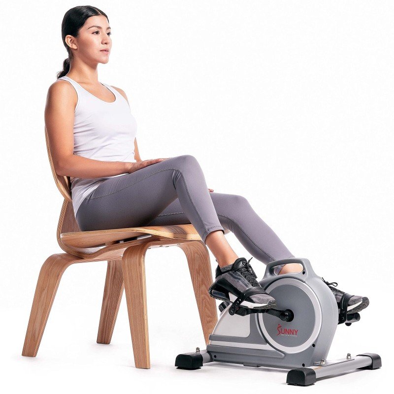 Sunny Health & Fitness Mini Exercise Cycle Bike with Digital Monitor, Carryin...