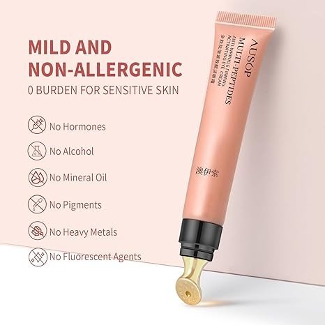 RAZUYEN Anti-Aging Caffeine Eye Cream with Metallic Applicator, Eyebag Remover, Under Eye Cream Skin Care Anti-Wrinkles, Fine Lines, Dark Circles, 0.6 OZ