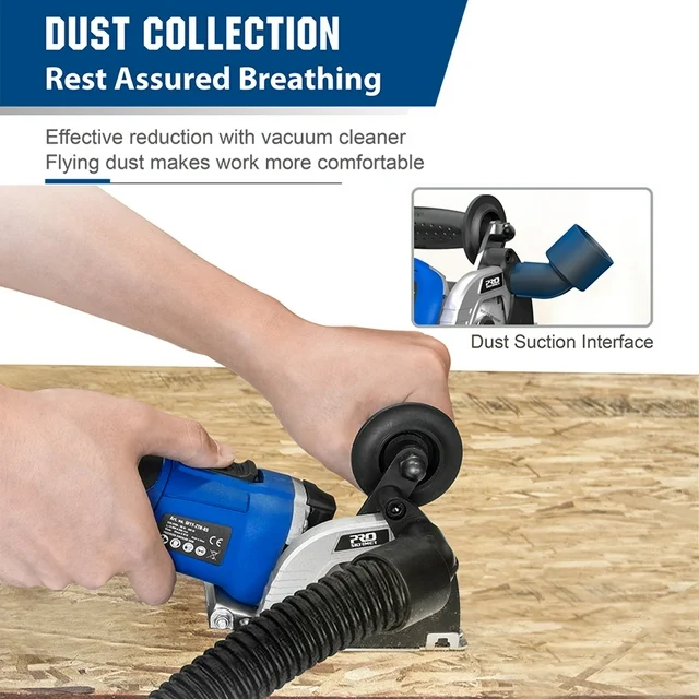 PROSTORMER Electric Variable Speed Mini Circular Saw, Compact Circular Saw, Mini Plunge Track Saw with 3 Cutting Blades