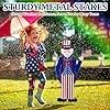 4th of July Yard Signs Uncle Sam Garden Stakes, 28"H Metal Patriotic Fourth of July Yard Decorations Outdoor, Independence Day Lawn Decorations, Memorial Day Yard Stakes for USA Patio Porch Decor