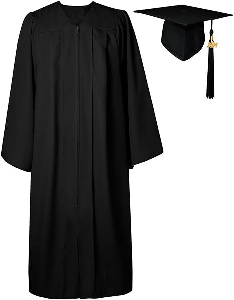 GraduatePro Matte Graduation Cap and Gown 2024 Set Bulk with Tassel for High School & College 12 Colors