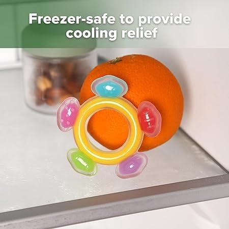 Haakaa Silicone Ferris Wheel Teether - Freezer Teething Toy for Babies 3-6 Months - Safe Soothing Cold Relief - BPA Free Silicone -1 Pack
