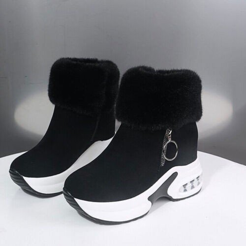Womens Winter Warm Sneakers Snow Booties Ladies Casual Fluffy Ankle Boots Shoes