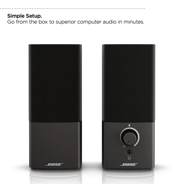 Bose Companion 2 Multimedia Computer Speaker System - 2 speakers per pack, 7.5 inches