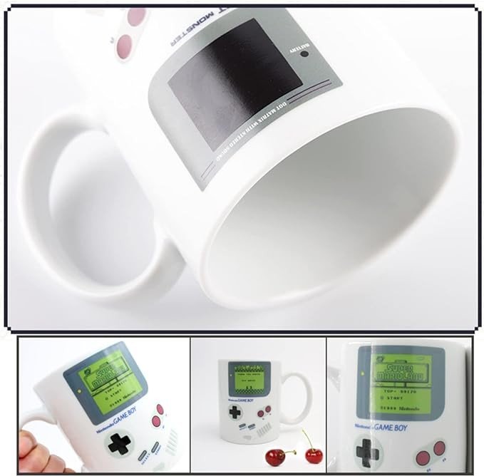 GZHaiTuoSi Heat Changing Coffee Mug Creative Color Changing Ceramic Mug Game Around The Gift Cup Novelty Office Coffee Color Changing Ceramic Mug gift for Gamers,Fathers,Coffee Enthusiasts