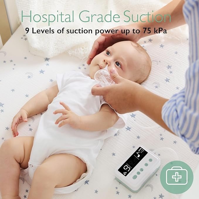 Fcoget Baby Nasal Aspirator with Powerful Adjustable 9 Level Suction, Electric Nasal Suction, Rechargeable, with Night Light and Nursery Rhymes Soothing