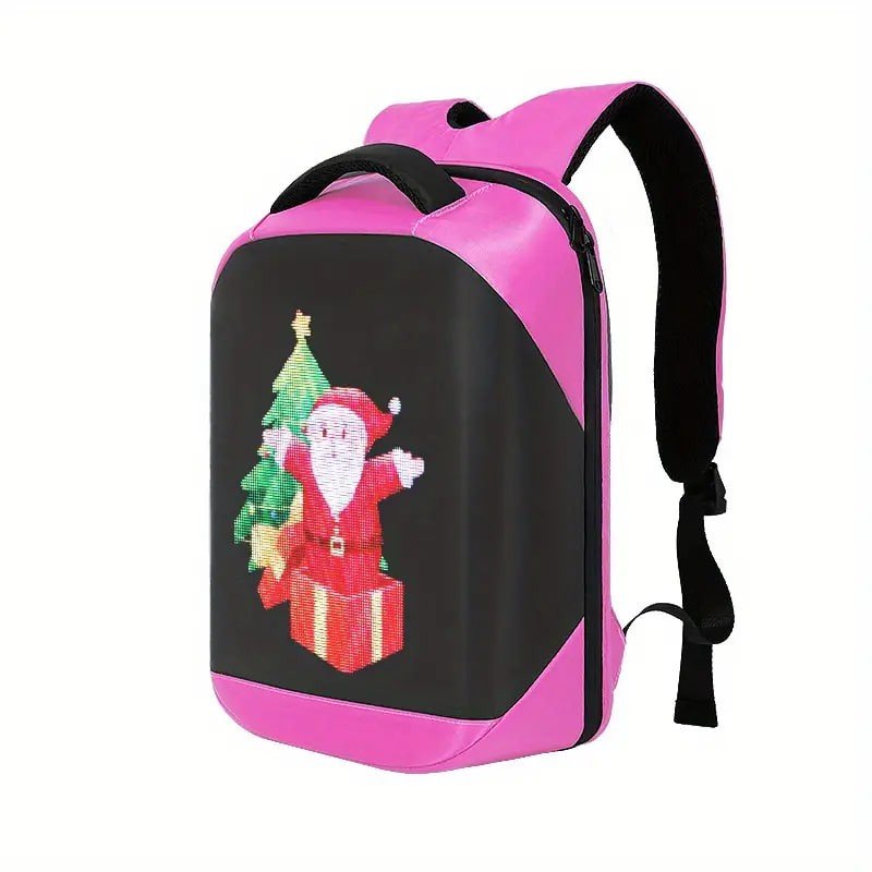 1pc LED WiFi Version Smartphone Controlled LED Screen Dynamic Stylish Dazzling 3.0 Waterproof Backpack For Motorcycle Laptop Cycling Backpack