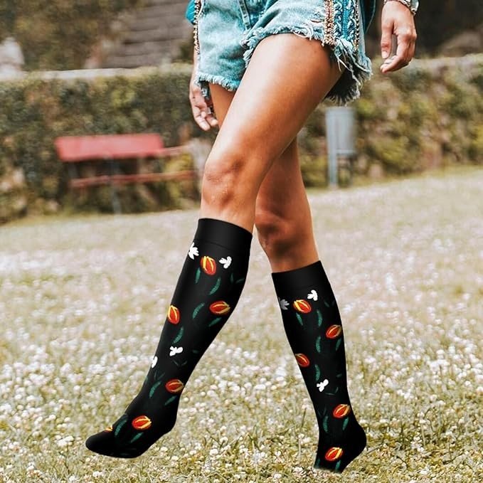 Tenucs Compression Socks for Women & Men 6 Pairs - Best Support for Nurses,Running,Hiking,Recovery & Flight Socks