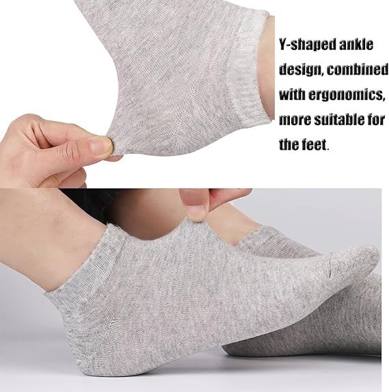 Light up in the Dark 10 Pairs Ankle Socks No Show Sock Low-Cut Athletic Men Women Cotton Socks