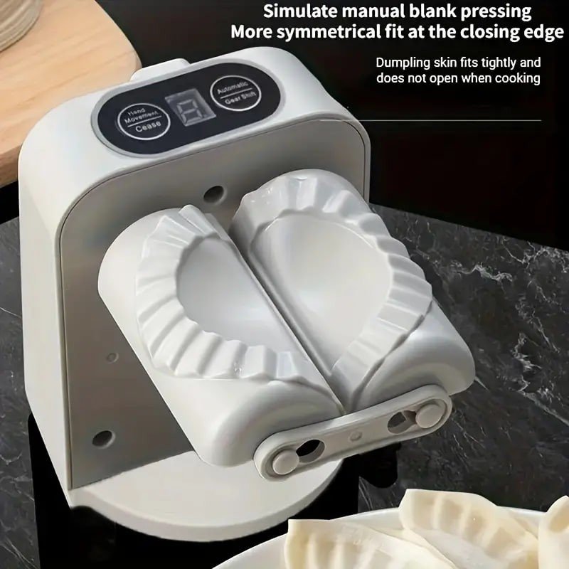 Fully Automatic Bag Dumpling One Second Molding Artifact Small Rechargeable Household Electric Bag Dumpling Machine Adjustable Grade New Kitchen Lazy Pinch Press Water Dumpling Mold White Style Suitab