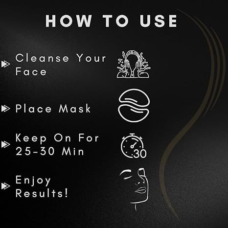 OMWAH Under Eye Mask for Face, Dark Circles and Puffiness, Beauty & Personal Care with Snail Mucin 24K Gold and Activated Charcoal Hydrogel Patches - 60 PCS (30 Pairs) (60 PCS)