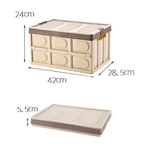 Lidded Storage Bins 2 Pack 30L Collapsible Storage Box Crates Plastic Tote St...