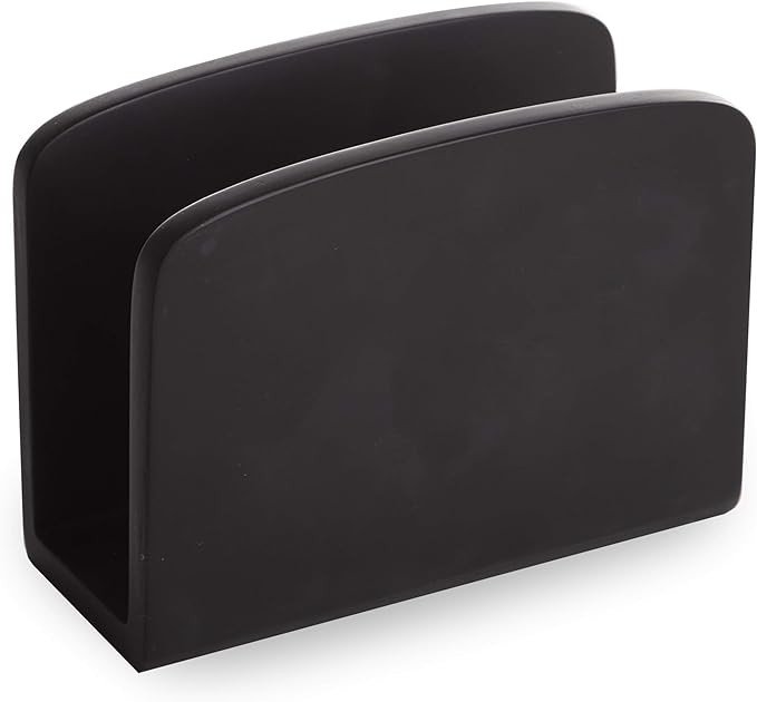 BINO | Napkin Holder, Black | Napkin Holders for Tables | Napkin Holders for Kitchen | Napkin Dispenser for Dinner Table Napkins | Marble Napkin Holder | Black Napkin Holder | Modern Kitchen Accessory