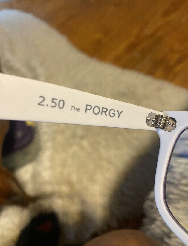 CADDIS READING GLASSES 2.50 The Porgy. Never Worn.