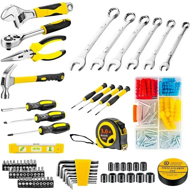 GOXAWEE 108-Piece Hand Tool Set, General Household Tool Kit, for Home Repair and DIY