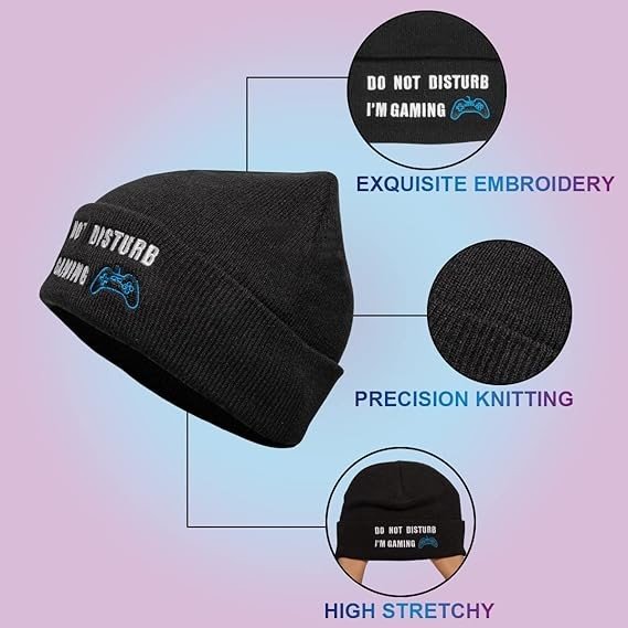 ANDOLO Do Not Disturb Gaming Socks, Beanie Baseball Cap Hat Valentines Fathers Day Gamer for Men Teenage Boys