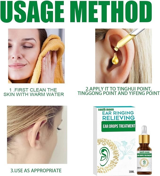 FuSatisYilife Tinnitus Relief for Ringing Ears, Reduce Tinnitus Recurrence, Natural Herbal Tinnitus Ear Ringing Relief, Effectively Reduce Ear Noise for Men & Women, Tinnitus Treatment Ear Drop