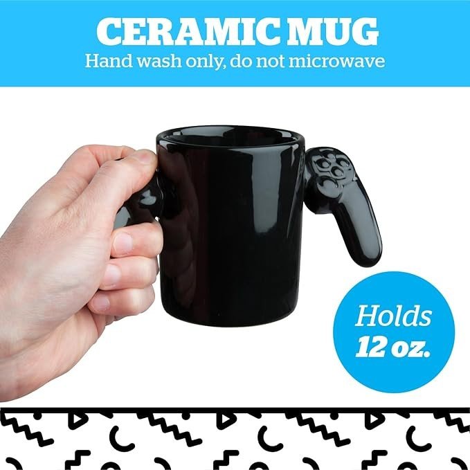 BigMouth Inc. Game Over Coffee Mug, Ceramic Gamers Cup, Holds 14 Oz., Perfect for Coffee, Tea