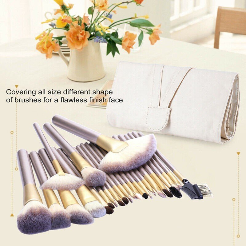 24Pcs Professional Make up Brushes Set Cosmetic Makeup Face Powder With Case