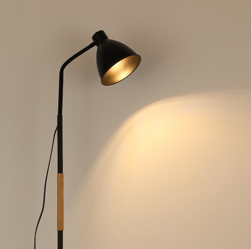 Modern Tall Curved Standard Floor Lamp Light Standing Light With Dimmable Bulb