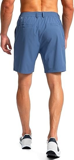 Pinkbomb Men's Golf Shorts with 6 Pockets Stretch Quick Dry Hiking Work Dress Shorts for Men