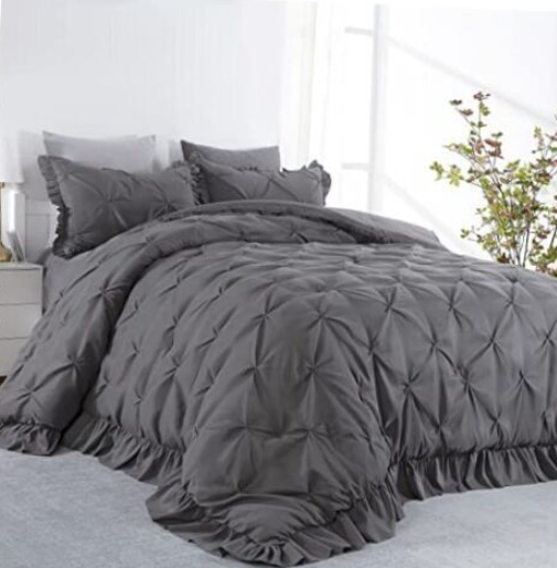 120x120 Oversized King Comforter Set, 3 Piece Oversized King-120x120 Grey