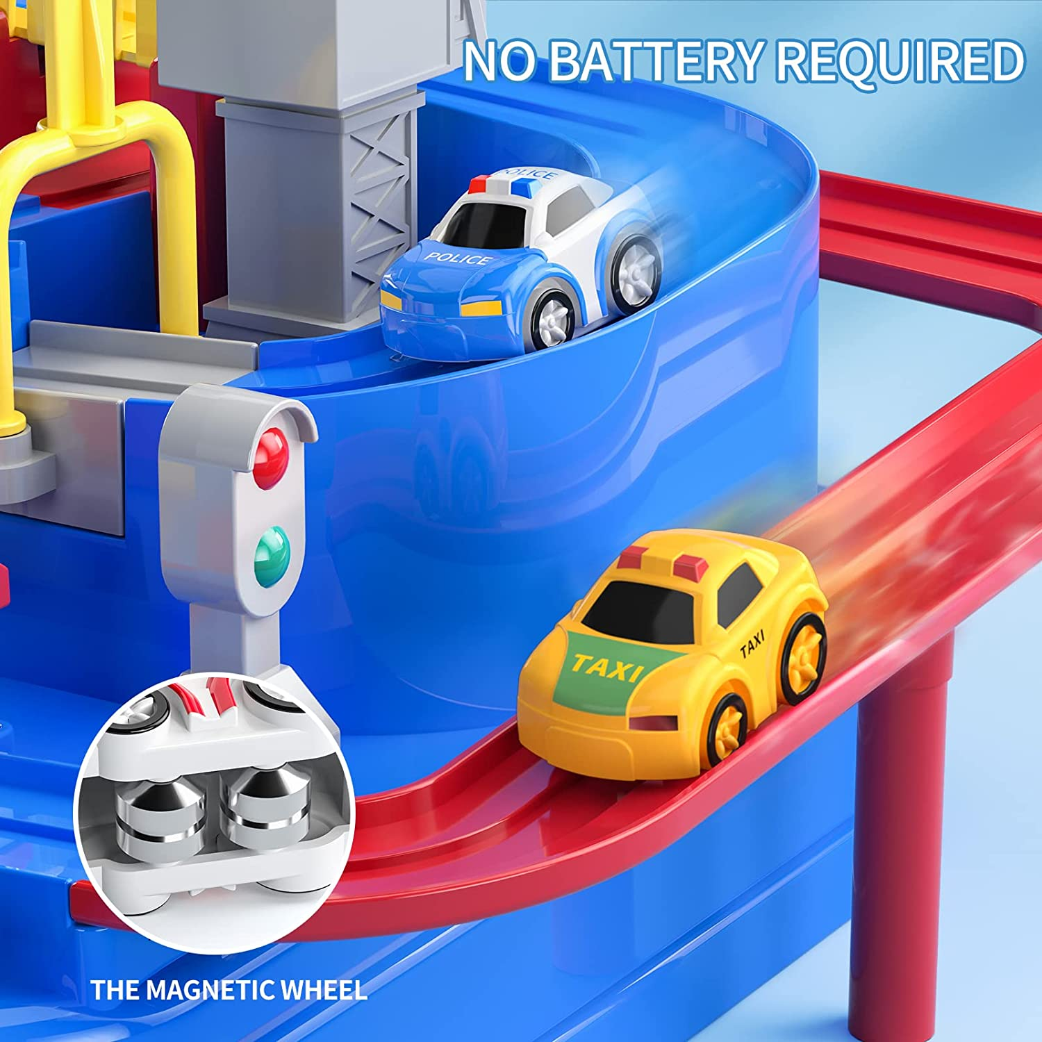 TEMI Kids Race Track Toys for Boy Car Adventure Toy for 3 4 5 6 7 Years Old Boys