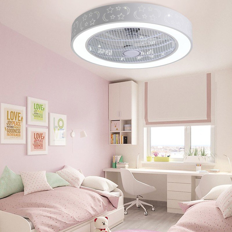 TCFUNDY 22" LED Ceiling Fan with Light APP & Remote Control Ceiling Light Fan