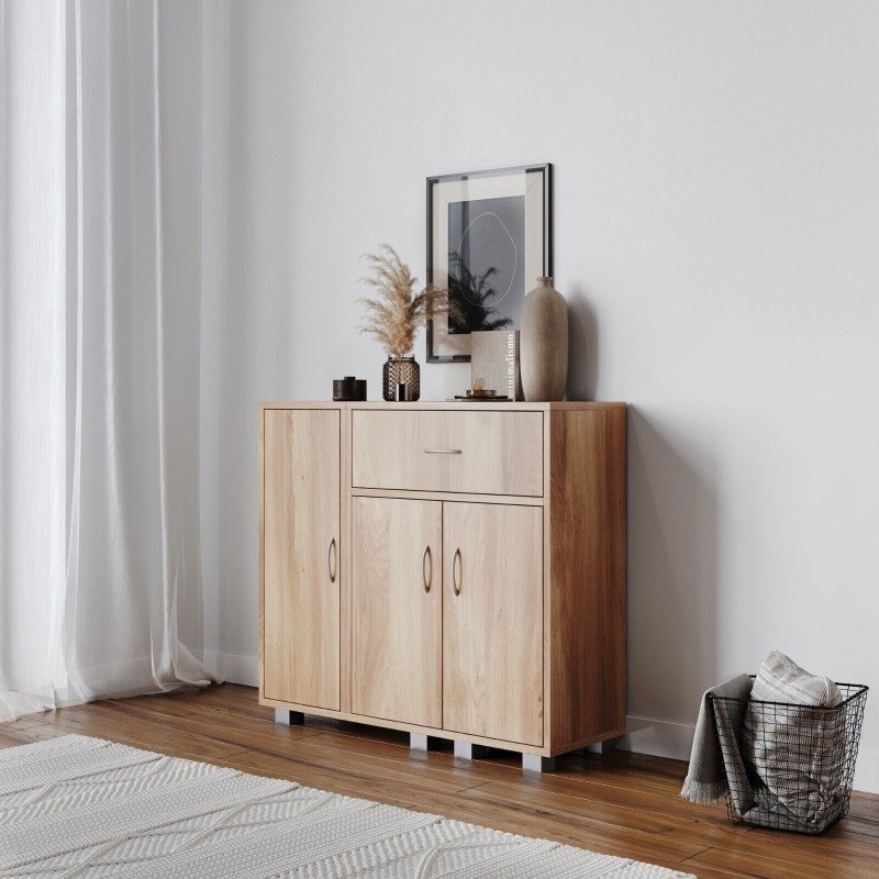 Wooden Free Standing Side Corner Cabinet Cupboard Hallway Living Room Storage