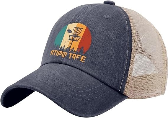 Disc Golf caps Stupid Tree Funny Gaming Gift Hats for Men Baseball Caps Aesthetic Washed Workout hat Quick Dry