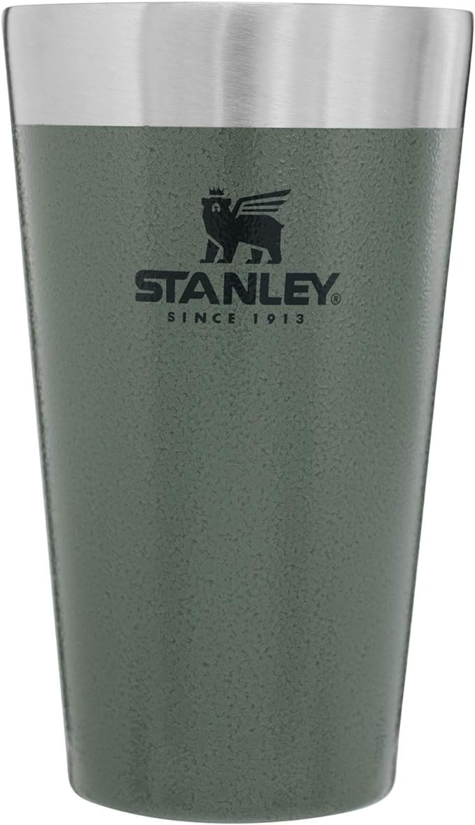 STANLEY Adventure Inulsated Stacking Beer Pint Glass, 16oz Stainless Steel Double Wall Rugged Metal Drinking Tumbler